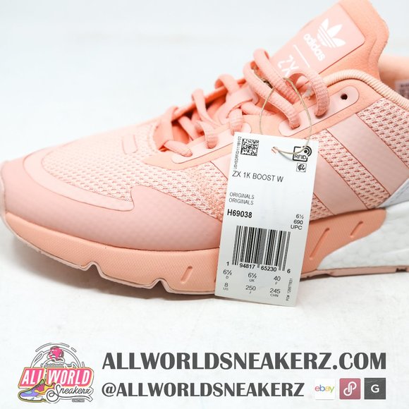 adidas Womens ZX 1K Boost Running, H69038 Pink White Fitness Jogging Training - Picture 9 of 16